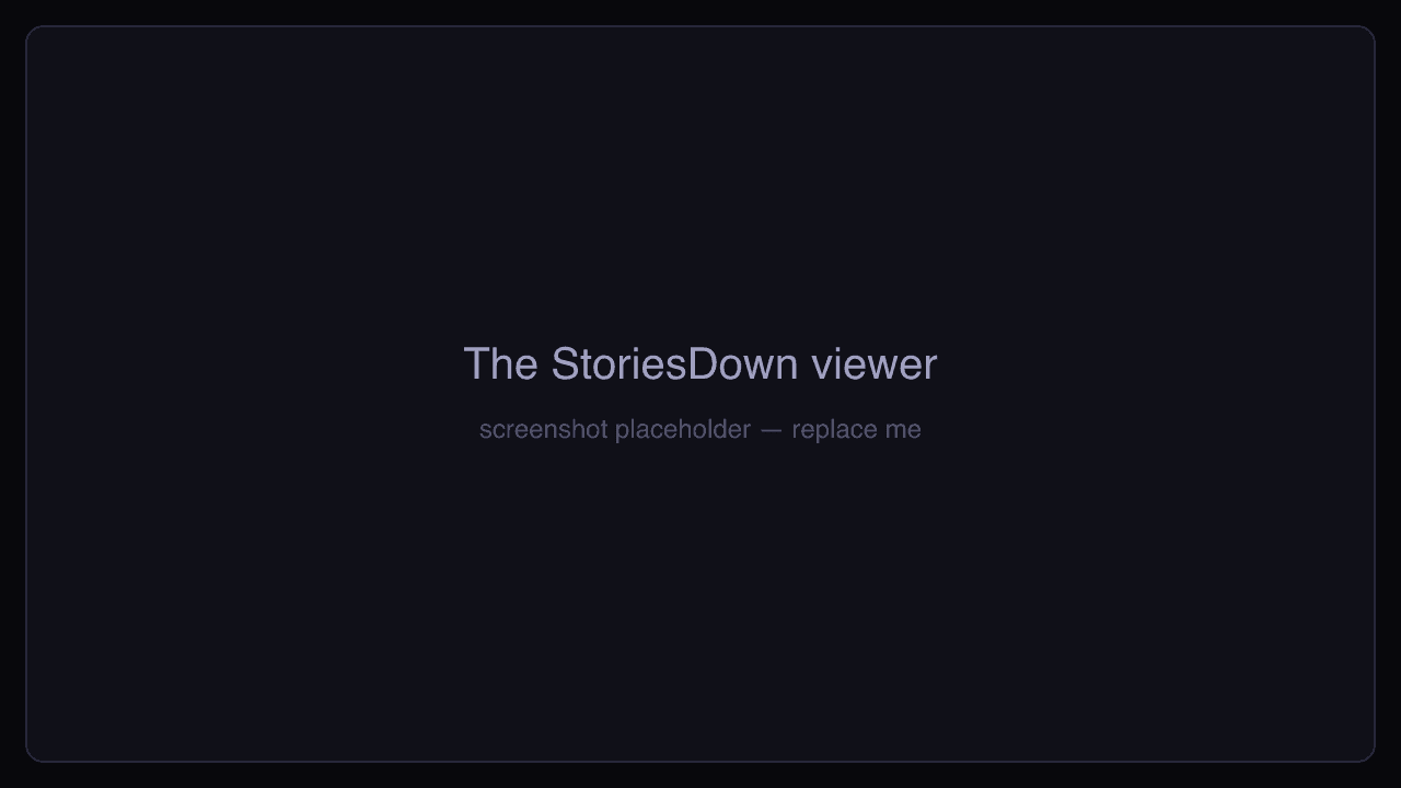 StoriesDown's viewer and profile panel after one username search — stories, bio and picture together.