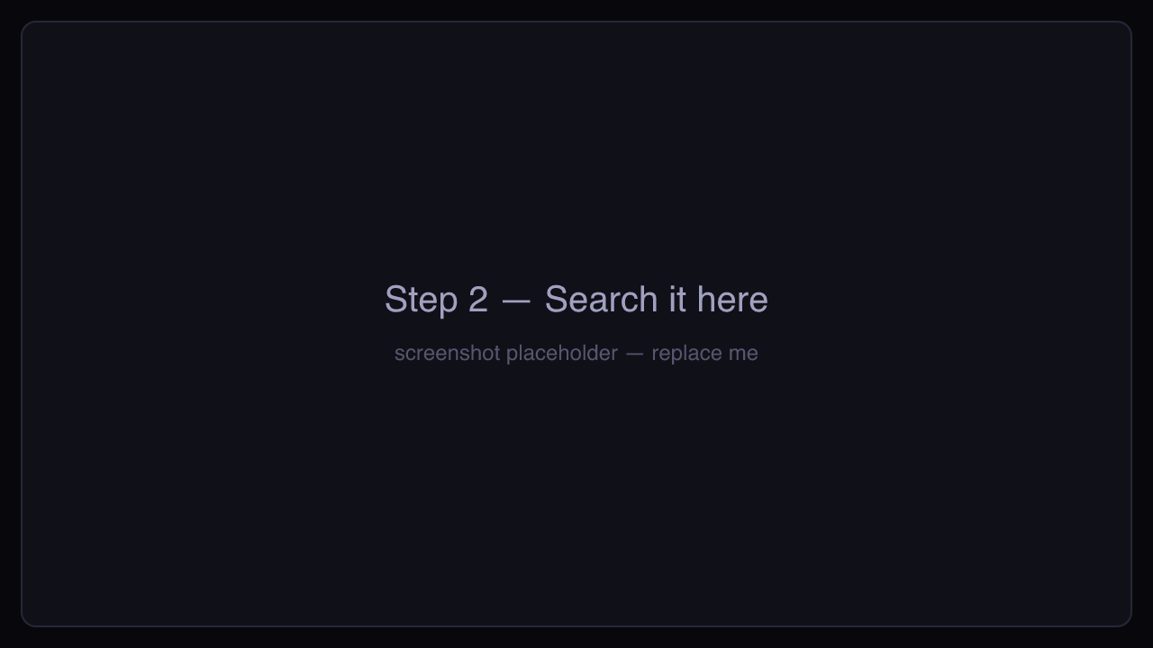 Pasting the username into the story viewer search box