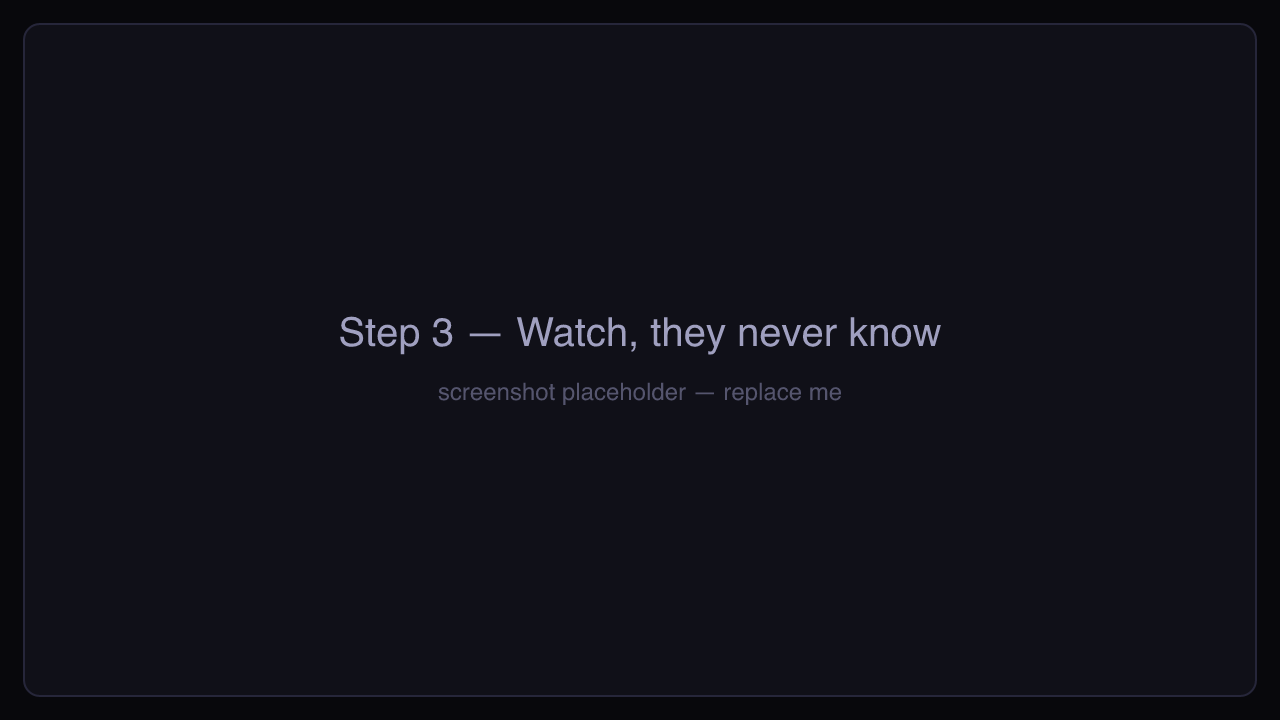 Watching the loaded stories with no viewer-list entry